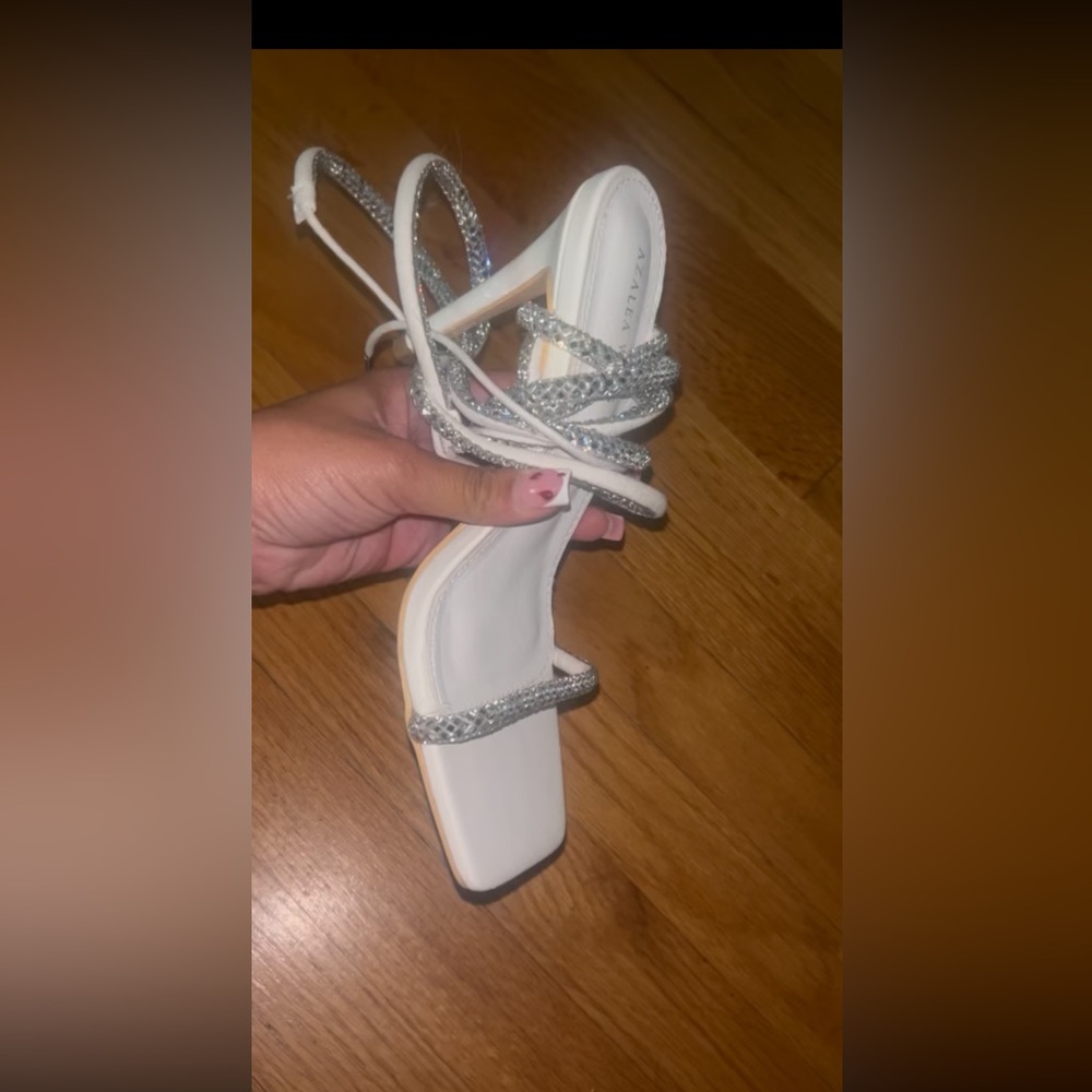 Elegant White Strappy Sandals